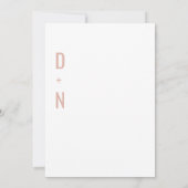 Save the date 簡潔なミニマルな招待状 招待状 (裏面)