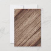 Save the Date 素朴 Wood Barrel – ひまわり セーブザデート (裏面)