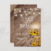 Save the Date 素朴 Wood Barrel – ひまわり セーブザデート (正面/裏面)