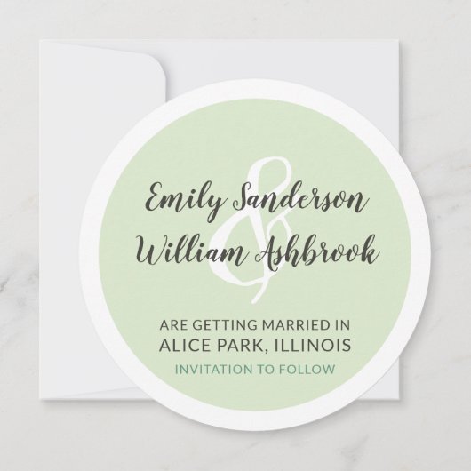 Save The Date 素朴 Wood & Eucalyptus Botanical 招待状 (裏面)