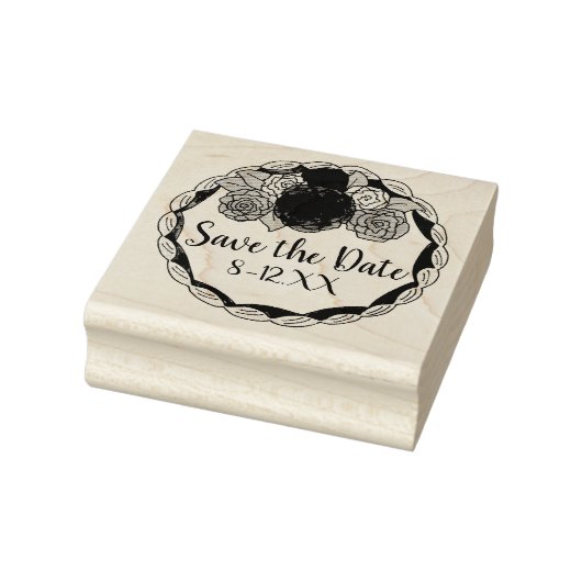 Save the Date 結婚's Cake Love Rubber Stamp ラバースタンプ (スタンプ)