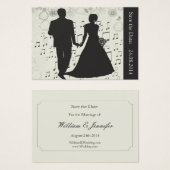 Save the Date, 結婚's Couples Music Business Card (正面&裏面)