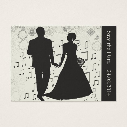 Save the Date, 結婚's Couples Music Business Card (正面)