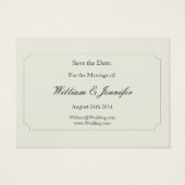Save the Date, 結婚's Couples Music Business Card (裏面)