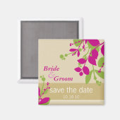 SAVE THE DATE ::自然-金ゴールドシダ暗い赤紫色 マグネット (正面/裏面)