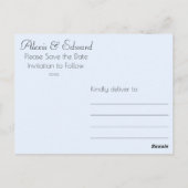 Save The Date - 花のデザイン ポストカード (裏面)