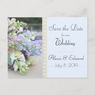 Save The Date - 花のデザイン ポストカード