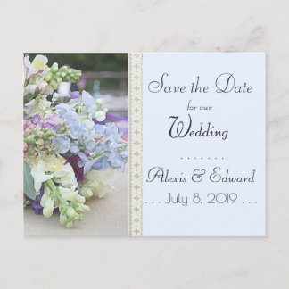 Save The Date - 花のデザイン ポストカード