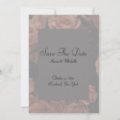 Save The Date - 薔薇の色褪せ 招待状 (正面)