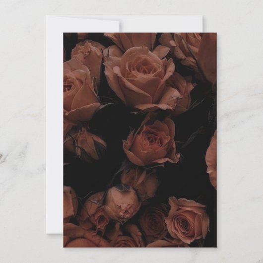 Save The Date - 薔薇の色褪せ 招待状 (裏面)