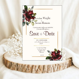 Save the Date 豪華な花の招待状 招待状