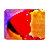 Save the Date 赤いハートのネックレス マグネット (横)