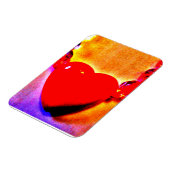 Save the Date 赤いハートのネックレス マグネット (左側)