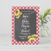 Save The Date 赤白ひまわり フラワーの結婚式 セーブザデート (スタンド正面)