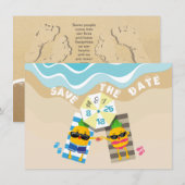 Save the Date!陽気なパイナップルのキャラクターたち セーブザデート (正面/裏面)