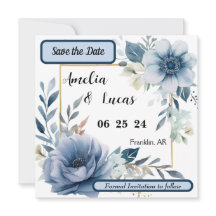 Save the Date 青い花