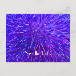 Save the Date 90th Birthday Party, Purple抽象芸術 案内ポストカード