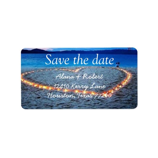 Save the date address labels ラベル (正面)