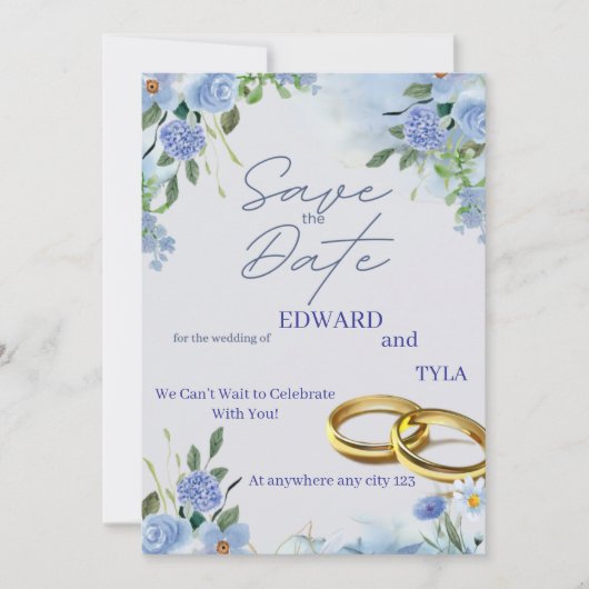 SAVE THE DATE ANNOUNCEMENT CARD 招待状 (正面)