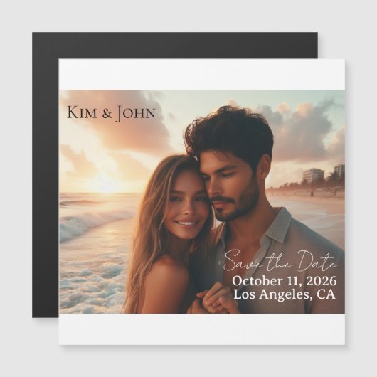 Save the Date Announcement Magnet (正面/裏面)