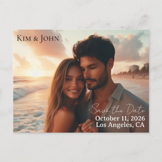 Save the Date Announcement Postcard 案内ポストカード (正面)