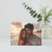 Save the Date Announcement Postcard 案内ポストカード (スタンド正面)