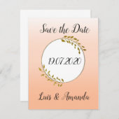 Save the Date Apricot Gold Ranke セーブザデート (正面/裏面)