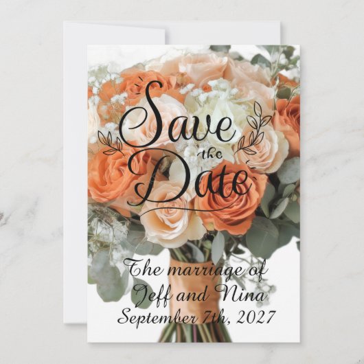 Save The Date Autumn Wedding Digital Download (正面)