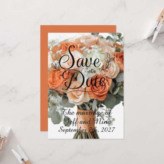 Save The Date Autumn Wedding Digital Download (正面/裏面インサイチュ)