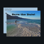 Save the Date Birthday Party Any Age, Fotgrapher 案内ポストカード<br><div class="desc">死海に面した写真家、この写真飾、およびおもしろい・アニユニークュー・誕生日「日付を保存」はがき。 背景が青い黒のレタリングで淡い色のす。   Alan Socolik.   All Rights Reserved © 2021 Alan & Marcia Socolik,     All Rights Reserved © 2021 Alan,  AGE, イベント,  DATE, 差出人住所などのオリジナル写真を簡単に変更できます。</div>