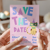 Save the Date Birthday Party Cute Cat Kids Party 招待状