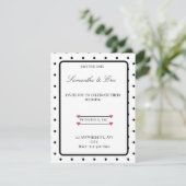 Save the Date Black and white polka dot wedding セーブザデート (スタンド正面)