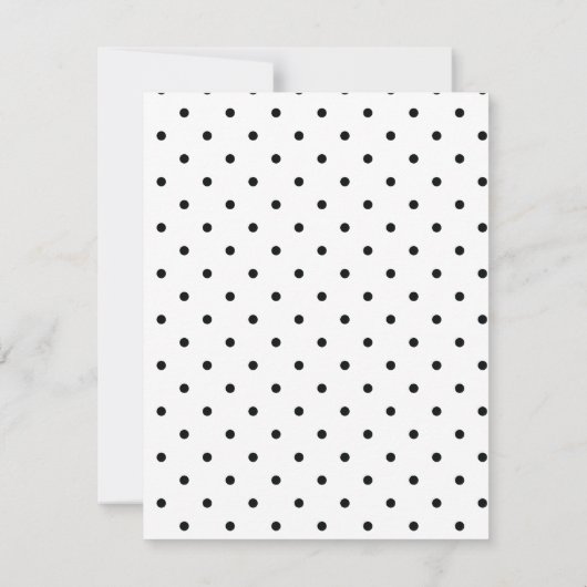 Save the Date Black and white polka dot wedding セーブザデート (裏面)