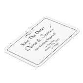 Save The Date - Black & White with Infinity Scroll マグネット (左側)