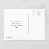 Save The Date Bloodroot Flower 案内ポストカード (裏面)