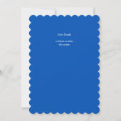Save The Date - Blue White Magnet Backing Card (裏面)
