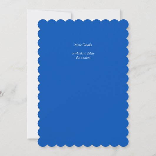 Save The Date - Blue White Magnet Backing Card (裏面)