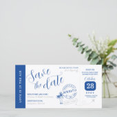 Save the date Boarding pass invitation カード (スタンド正面)