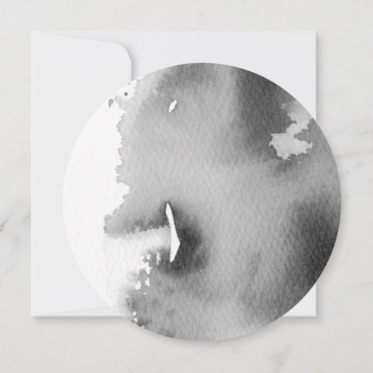 SAVE THE DATE boho モダン mandala灰色の水色 招待状 (裏面)