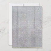 Save the Date BOHO ラスティック フラワーズ ウッド バーン ピオニー 招待状 (裏面)