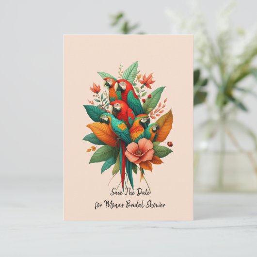 Save the Date Bridal Shower 招待状 (スタンド正面)