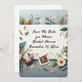 Save The Date Bridal Shower Invitation 招待状 (正面/裏面)