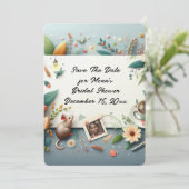 Save The Date Bridal Shower Invitation 招待状 (スタンド正面)