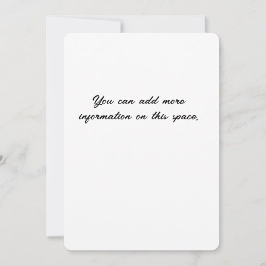 Save The Date Bridal Shower Invitation 招待状 (裏面)