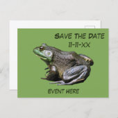 Save The Date Bullfrog Nature ポストカード (正面/裏面)