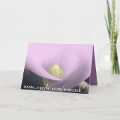 Save the Date Cala Lily – パープルラベンダー 招待状 (裏面)