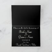 Save the Date Cala Lily - Tan and Green 招待状 (内部)