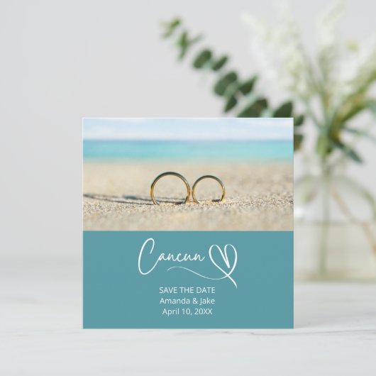 Save the Date Cancun Destination Beach Wedding (スタンド正面)