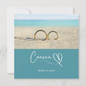 Save the Date Cancun Destination Beach Wedding (裏面)