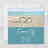 Save the Date Cancun Destination Beach Wedding (正面)